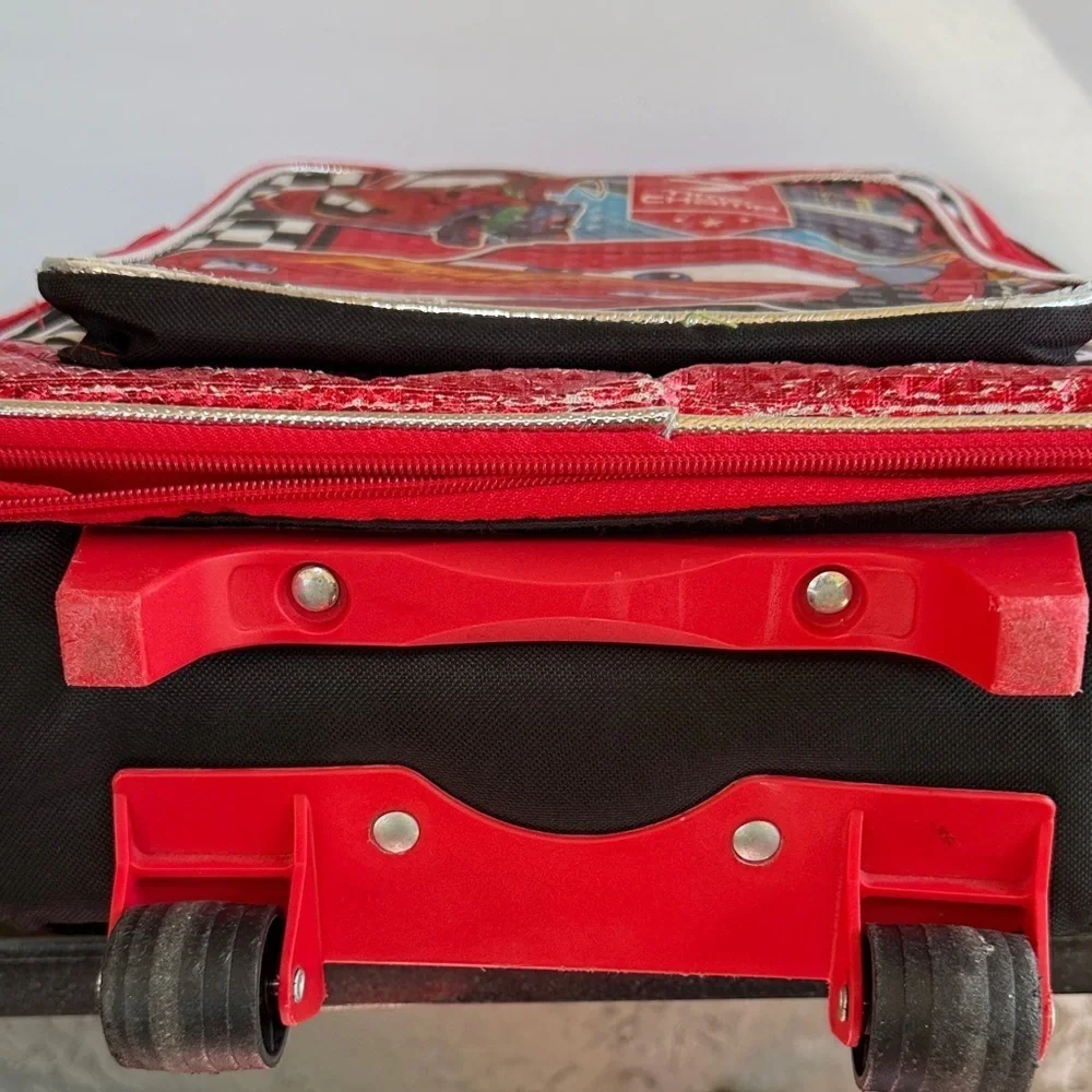 Disney Pixar Cars Lighting Mcqueen Rolling Luggage Suitcase